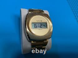 RARE 70's GRUEN PACEMAKER LCQ LCD Quartz Original Bracelet New Old Stock WORKING