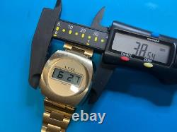 RARE 70's GRUEN PACEMAKER LCQ LCD Quartz Original Bracelet New Old Stock WORKING