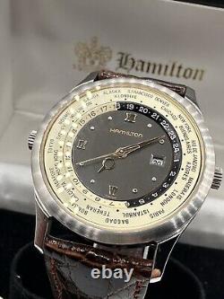 RARE Hamilton Power World Time Calendar Ref. 898416 Men's Quartz Watch NOS