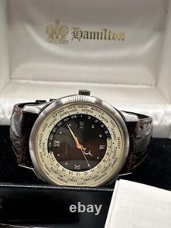 RARE Hamilton Power World Time Calendar Ref. 898416 Men's Quartz Watch NOS