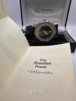 RARE Hamilton Power World Time Calendar Ref. 898416 Men's Quartz Watch NOS