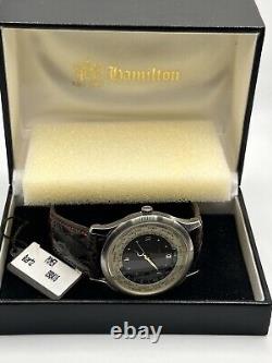 RARE Hamilton Power World Time Calendar Ref. 898416 Men's Quartz Watch NOS