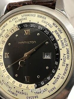 RARE Hamilton Power World Time Calendar Ref. 898416 Men's Quartz Watch NOS