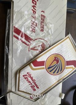 RARE, NEW & VINTAGE! Egypt Air Desk Banner (New Old Stock!) W Box