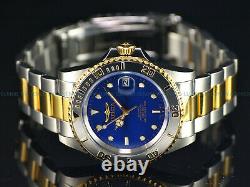 RARE NOS Invicta Mens 1st Gen. Miyota Automatic 40mm Pro Diver 23K GP Blue Watch