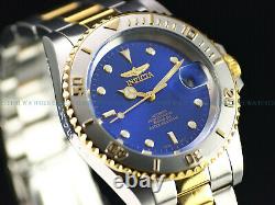 RARE NOS Invicta Mens 1st Gen. Miyota Automatic 40mm Pro Diver 23K GP Blue Watch