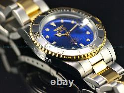 RARE NOS Invicta Mens 1st Gen. Miyota Automatic 40mm Pro Diver 23K GP Blue Watch