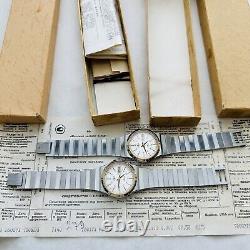 RARE NOS LUCH CCCP 2356 Quartz 1991 USSR Watch Belarus Vtg Box SU bracelet date