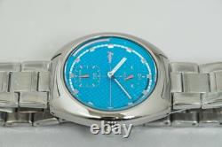 RARE! NOS SEIKO ALBA Fusion VD77-KHF0 AFSK402 Qz Small Second Blue 36mm Men's