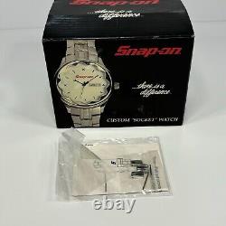 RARE NOS Snap On Tools 4304780-4T Custom Socket Wrist Watch Silver Band VTG