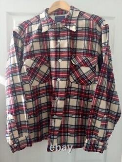 RARE New Old Stock Vtg Original 60s PENDLETON 100% Virgin Wool Plaid BOARD SHIRT