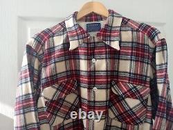 RARE New Old Stock Vtg Original 60s PENDLETON 100% Virgin Wool Plaid BOARD SHIRT