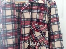 RARE New Old Stock Vtg Original 60s PENDLETON 100% Virgin Wool Plaid BOARD SHIRT