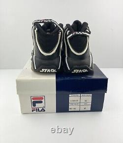 RARE! NewithOld Stock 1996 Fila Stack 2 Jerry Stackhouse OG Leather Sneakers sz 4