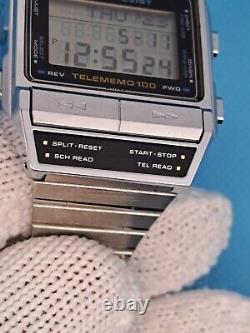 RARE SHAPE CASIO VINTAGE DIGITAL WATCH NOS DBX-110 696 DATABANK 1998 RETRO 90s