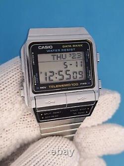 RARE SHAPE CASIO VINTAGE DIGITAL WATCH NOS DBX-110 696 DATABANK 1998 RETRO 90s