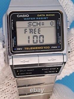 RARE SHAPE CASIO VINTAGE DIGITAL WATCH NOS DBX-110 696 DATABANK 1998 RETRO 90s