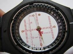 RARE TEXSWISS PROSPEC MENS 100M MILITARY COMPASS WATCH SWISS NEW OLD STOCK withBOX