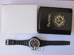 RARE TEXSWISS PROSPEC MENS 100M MILITARY COMPASS WATCH SWISS NEW OLD STOCK withBOX