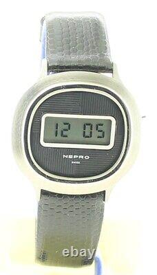 RARE VINTAGE NEPRO Quartz Digital WATCH 1970's NEW OLD STOCK NOS SWISS