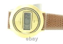 RARE VINTAGE NEPRO Quartz Digital WATCH 1970's NEW OLD STOCK NOS SWISS Brown