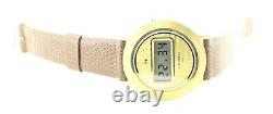 RARE VINTAGE NEPRO Quartz Digital WATCH 1970's NEW OLD STOCK NOS SWISS Brown