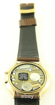 RARE VINTAGE NEPRO Quartz Digital WATCH 1970's NEW OLD STOCK NOS SWISS Brown