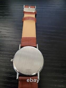 RARE VINTAGE New Old Stock Super Slim Leather Men's Watch