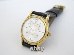 REVUE THOMMEN VINTAGE SALTARELLO MECHANICAL GOLD PLATED WATCH 34mm NEW OLD STOCK