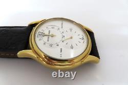 REVUE THOMMEN VINTAGE SALTARELLO MECHANICAL GOLD PLATED WATCH 34mm NEW OLD STOCK