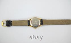 REVUE THOMMEN VINTAGE SALTARELLO MECHANICAL GOLD PLATED WATCH 34mm NEW OLD STOCK