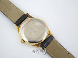 REVUE THOMMEN VINTAGE SALTARELLO MECHANICAL GOLD PLATED WATCH 34mm NEW OLD STOCK