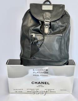 Rare CHANEL Egoiste Backpack NEW OLD STOCK with Box 1990's Vintage AUTHENTIC