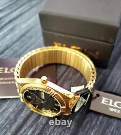 Rare Elgin Lord Real Diamond Dial Dress Watch NOS Box Papers