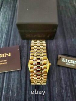 Rare Elgin Lord Real Diamond Dial Dress Watch NOS Box Papers