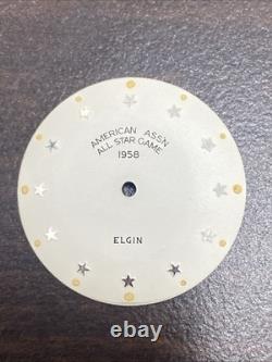 Rare Elgin New Old Stock 1958 American Assoc. Allstar Game Wristwatch Dial