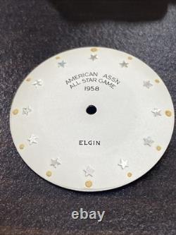 Rare Elgin New Old Stock 1958 American Assoc. Allstar Game Wristwatch Dial