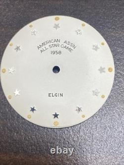 Rare Elgin New Old Stock 1958 American Assoc. Allstar Game Wristwatch Dial