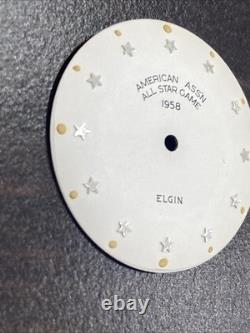 Rare Elgin New Old Stock 1958 American Assoc. Allstar Game Wristwatch Dial