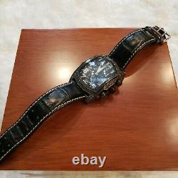 Rare Invicta #2348 Mens Lupah All Pave Black Diamond Bezel Watch 4.4 cts. NOS