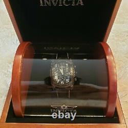 Rare Invicta #2348 Mens Lupah All Pave Black Diamond Bezel Watch 4.4 cts. NOS