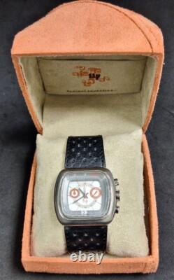 Rare Men's Retro Watch LIP Revival 70s Boogie Chronograph 1870452 NOS with Case