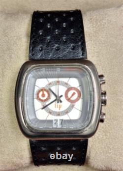 Rare Men's Retro Watch LIP Revival 70s Boogie Chronograph 1870452 NOS with Case