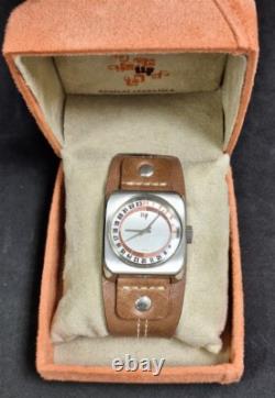 Rare Men's Retro Watch LIP Revival 70s Building 24 Hour 1870522 NOS + Case