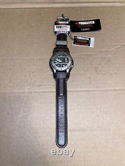 Rare NOS Citizen PROMASTER TOUGH R/N PMQ56-2203 Titanium JDM Leather Strap 1990s