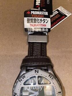 Rare NOS Citizen PROMASTER TOUGH R/N PMQ56-2203 Titanium JDM Leather Strap 1990s