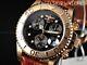 Rare NOS Invicta 40mm Men Sapphire Elite Swiss ETA Chrono 23K Rose Gold IP Watch