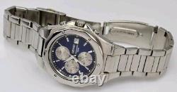 Rare New Old Stock SEIKO Chronograph SND545P1 Blue Dial Royal Oak Watch NOS