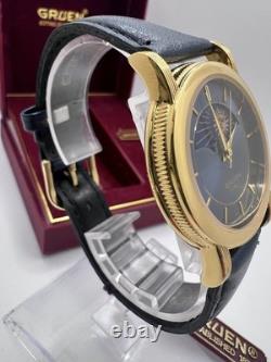 Rare New Old Stock Vintage Gruen Sun Moonphase Men's Watch Quartz Classy Elegant