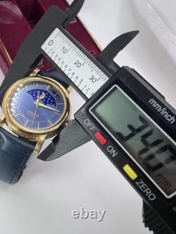 Rare New Old Stock Vintage Gruen Sun Moonphase Men's Watch Quartz Classy Elegant